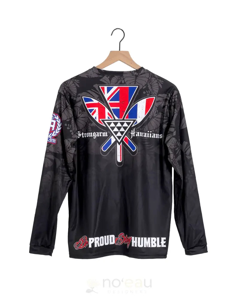 Strongarm Hawaiians - We Are Ohana Black Sub Dye Long Sleeve Men’s Clothing
