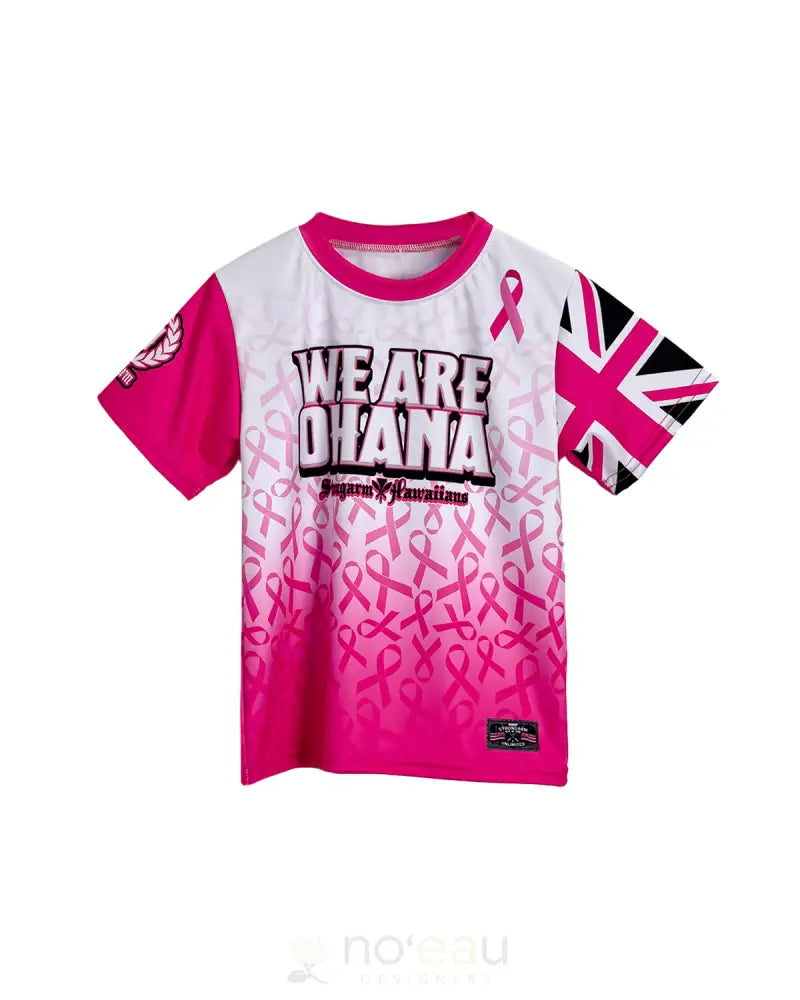 STRONGARM HAWAIIANS - ’We Are Ohana’ Breast Cancer Awareness Sub Dye Keiki T-Shirt KID’S CLOTHING