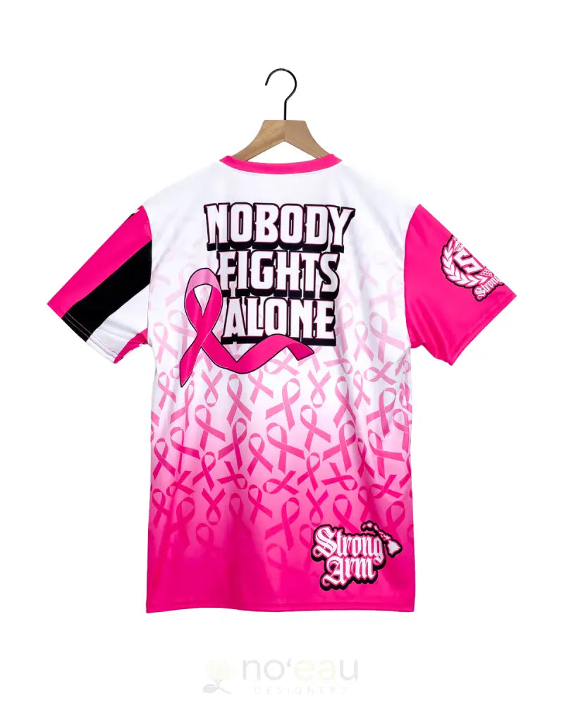 STRONGARM HAWAIIANS - ’We Are Ohana’ Breast Cancer Awareness Sub Dye T-Shirt WOMEN’S CLOTHING