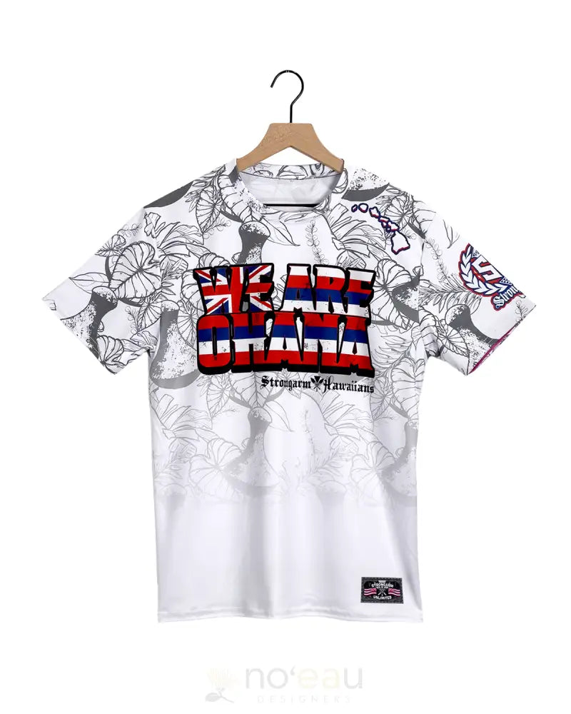 STRONGARM HAWAIIANS - We are Ohana White Sub Dye T-shirt MEN’S CLOTHING