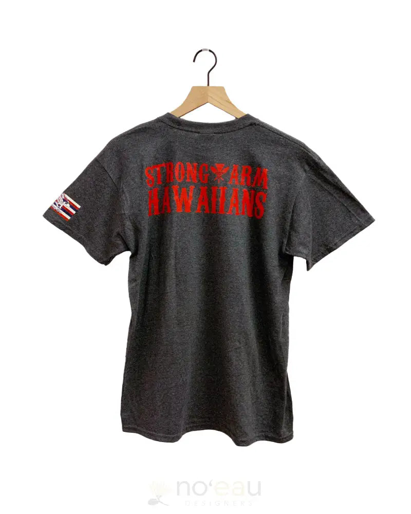 STRONGARM HAWAIIANS - Whip Um Kealoha Gray & Red T-Shirt - Noʻeau Designers