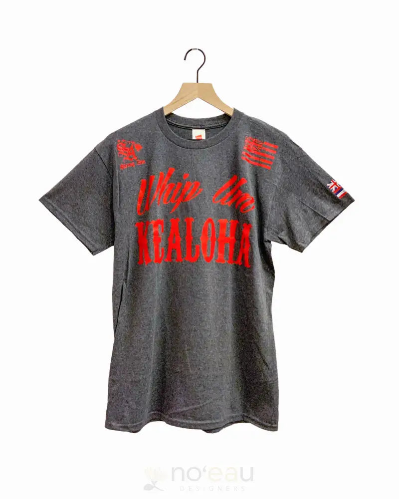 STRONGARM HAWAIIANS - Whip Um Kealoha Gray & Red T-Shirt - Noʻeau Designers