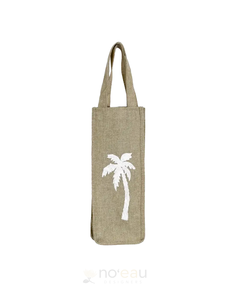 Susie Q Creations - Burlap Wine Bags Coconut Trees Accessories