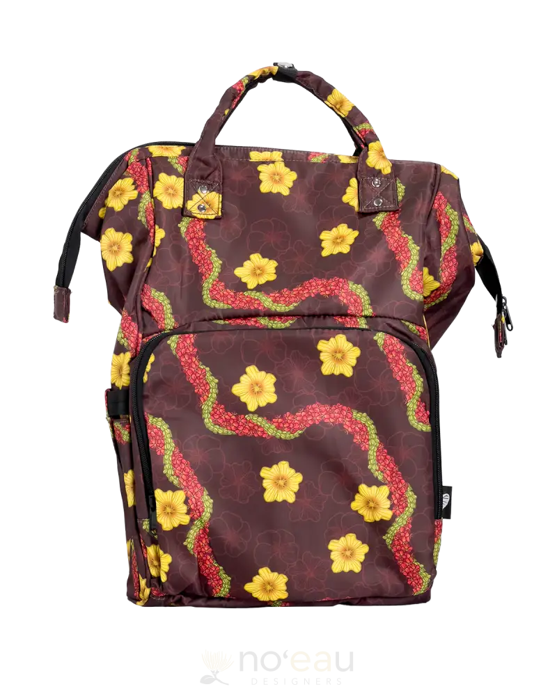 The Keiki Dept - Assorted Diaper Bag Backpack Pua Liilii/Red Wine Kid’s Items