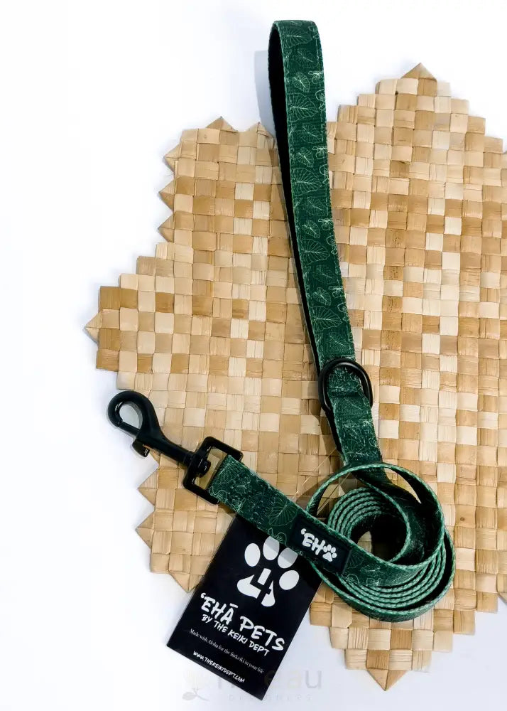 THE KEIKI DEPT - Green Kalo Doggie Leash - Noʻeau Designers
