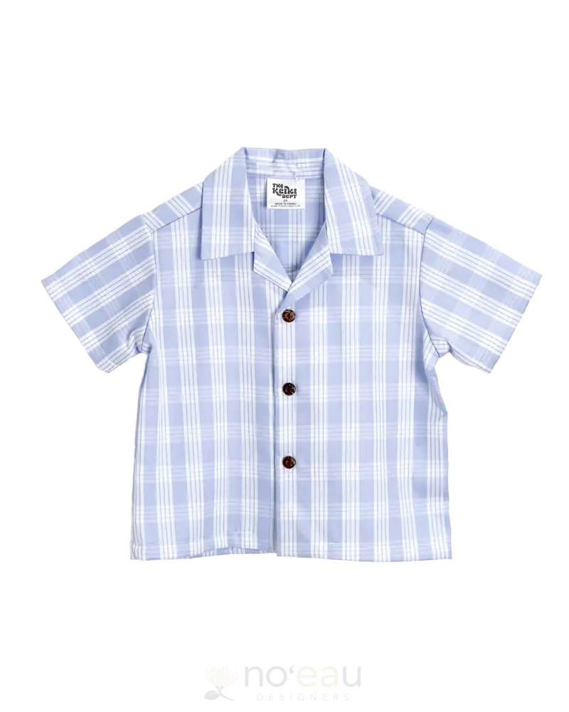 The Keiki Dept - Keiki Palaka Boys Shirt Baby Blue / 2Y Kid’s Clothing