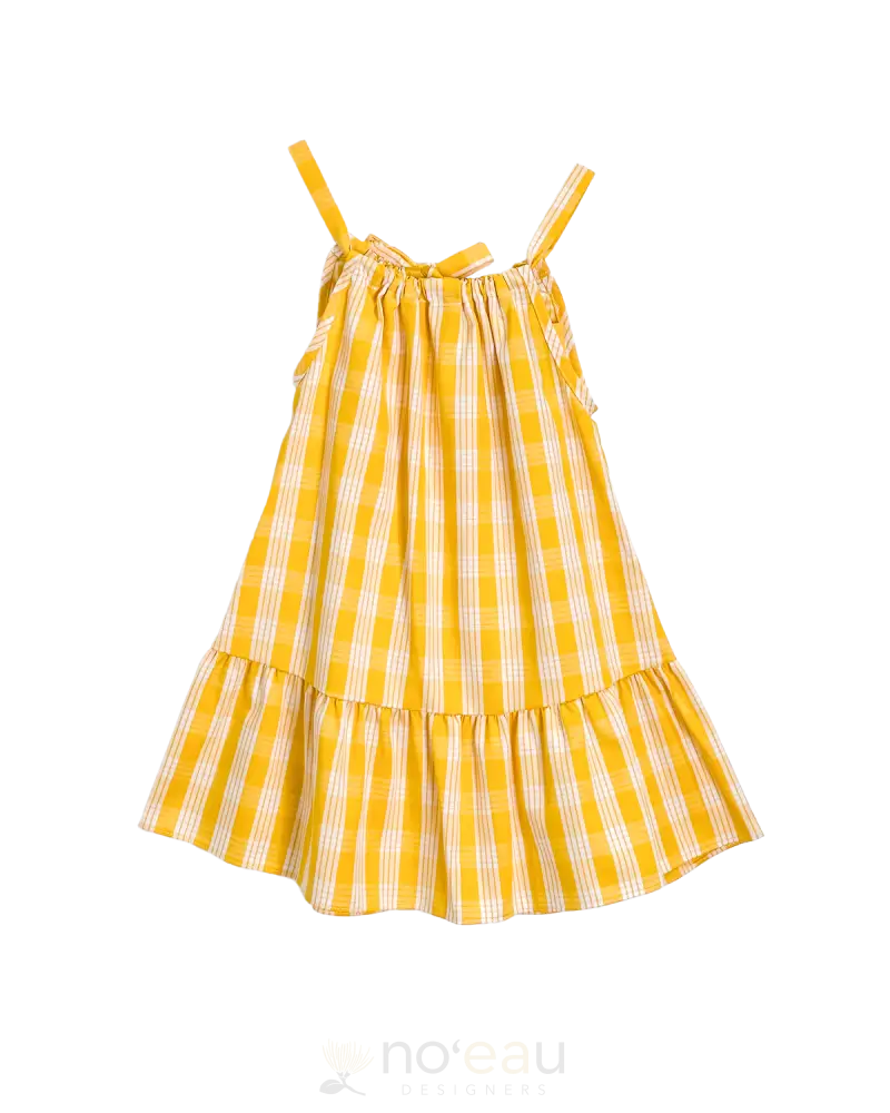 The Keiki Dept - Keiki Palaka Girls Dress Ilima / 2Y Kid’s Clothing