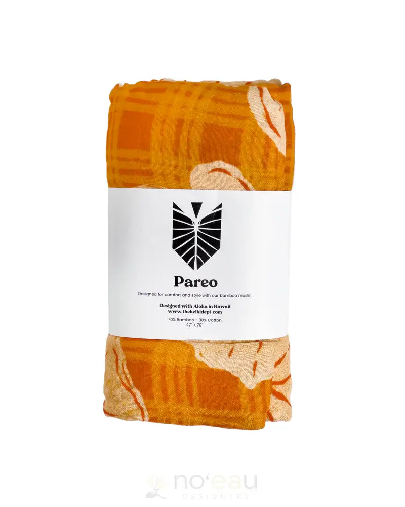 THE KEIKI DEPT - Assorted Pareos ORANGE PALAKA KALO ACCESSORIES