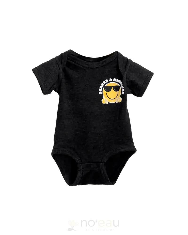 The Keiki Dept - Shakas + Minoakas Onesies Smoke / 6M Kid’s Clothing