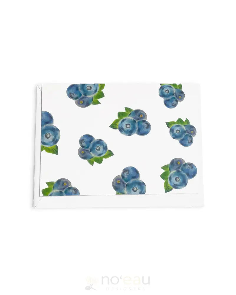 YUKARI'S ART - Bunch of Blueberries Greeting Card - Noʻeau Designers