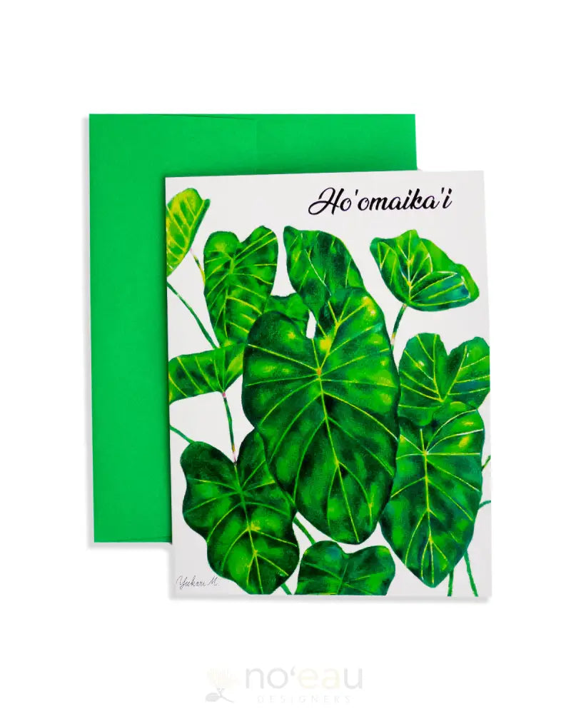 YUKARI'S ART - Kalo Hoomaikai Greeting Card - Noʻeau Designers