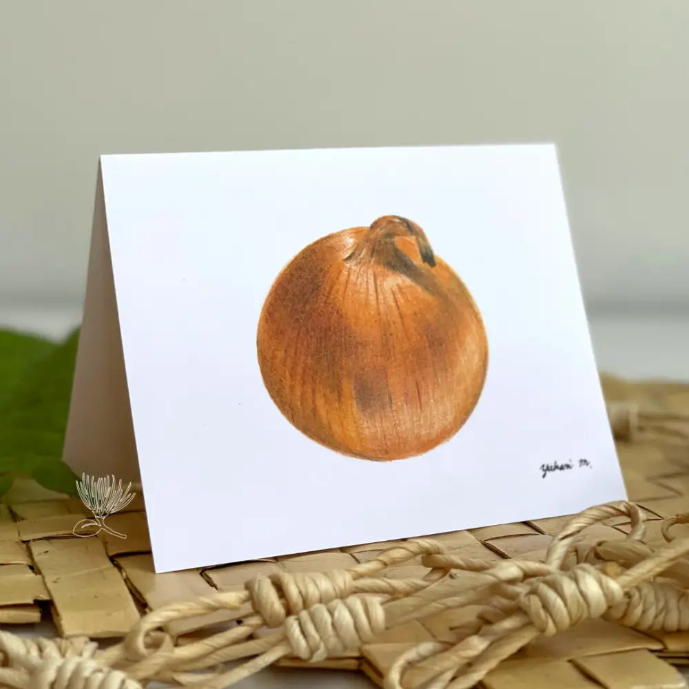 YUKARI'S ART - Onion Greeting Card - Noʻeau Designers